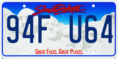 SD license plate 94FU64