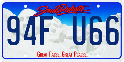 SD license plate 94FU66