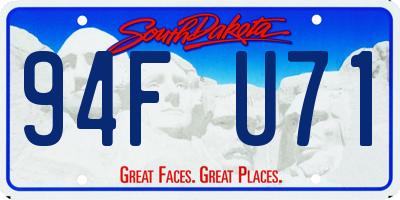 SD license plate 94FU71