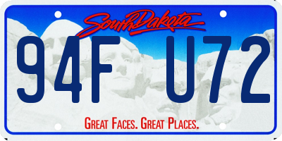SD license plate 94FU72