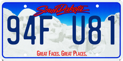 SD license plate 94FU81
