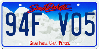 SD license plate 94FV05