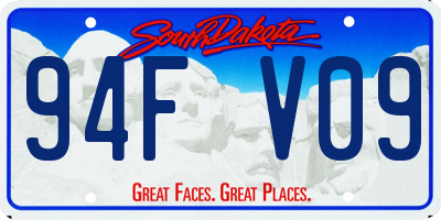 SD license plate 94FV09
