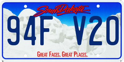 SD license plate 94FV20