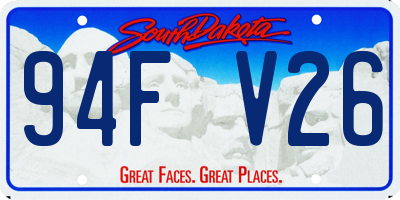 SD license plate 94FV26