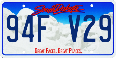 SD license plate 94FV29