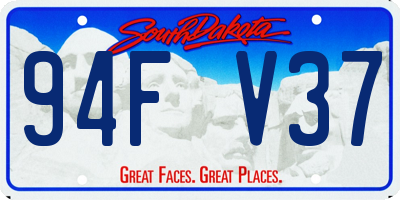 SD license plate 94FV37