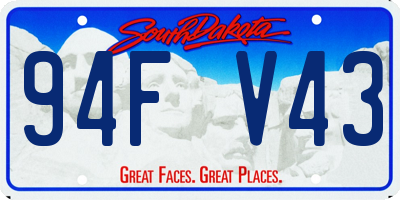 SD license plate 94FV43