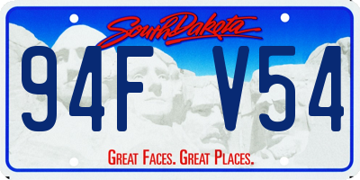 SD license plate 94FV54