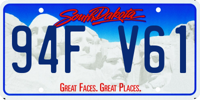 SD license plate 94FV61