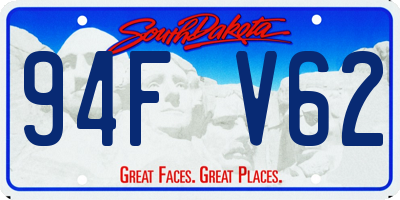 SD license plate 94FV62