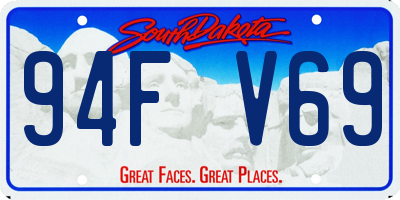 SD license plate 94FV69