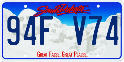 SD license plate 94FV74