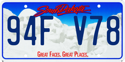 SD license plate 94FV78
