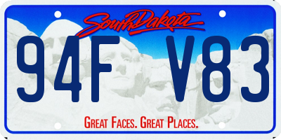 SD license plate 94FV83