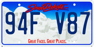 SD license plate 94FV87
