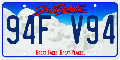 SD license plate 94FV94