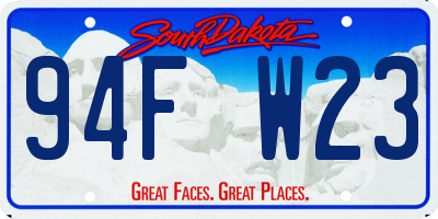 SD license plate 94FW23