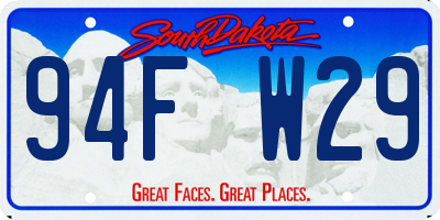 SD license plate 94FW29