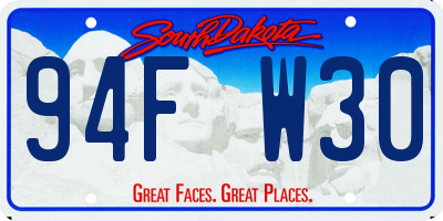 SD license plate 94FW30