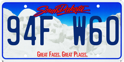 SD license plate 94FW60