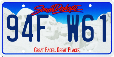 SD license plate 94FW61