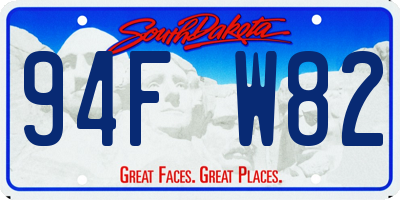 SD license plate 94FW82
