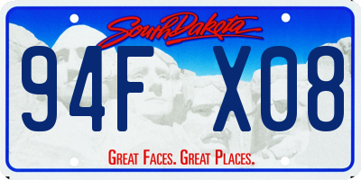SD license plate 94FX08