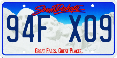 SD license plate 94FX09