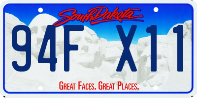 SD license plate 94FX11