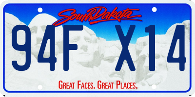 SD license plate 94FX14