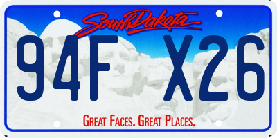 SD license plate 94FX26