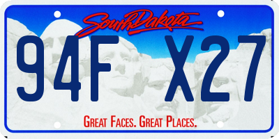 SD license plate 94FX27