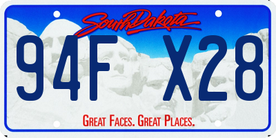 SD license plate 94FX28