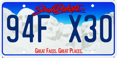 SD license plate 94FX30
