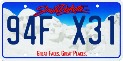 SD license plate 94FX31