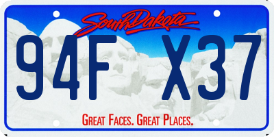 SD license plate 94FX37