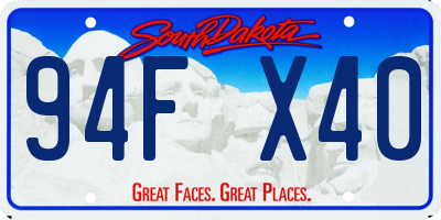 SD license plate 94FX40