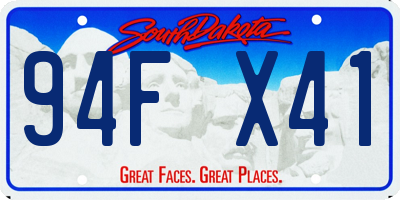 SD license plate 94FX41