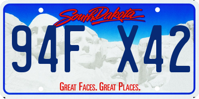 SD license plate 94FX42