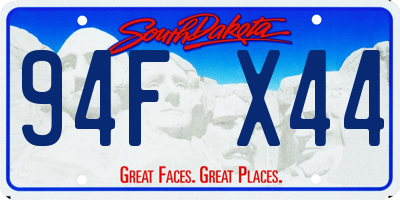 SD license plate 94FX44