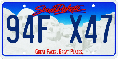 SD license plate 94FX47