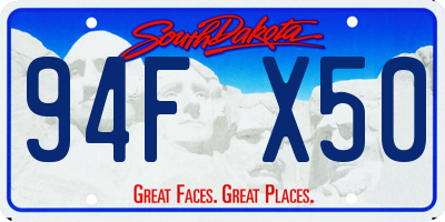 SD license plate 94FX50