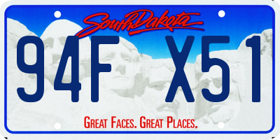 SD license plate 94FX51