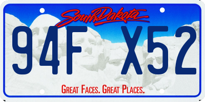 SD license plate 94FX52