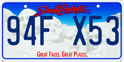 SD license plate 94FX53