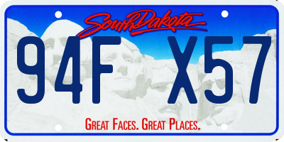 SD license plate 94FX57