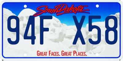 SD license plate 94FX58