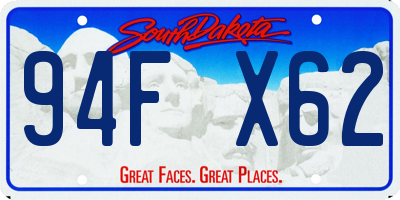 SD license plate 94FX62