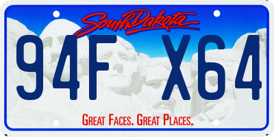 SD license plate 94FX64